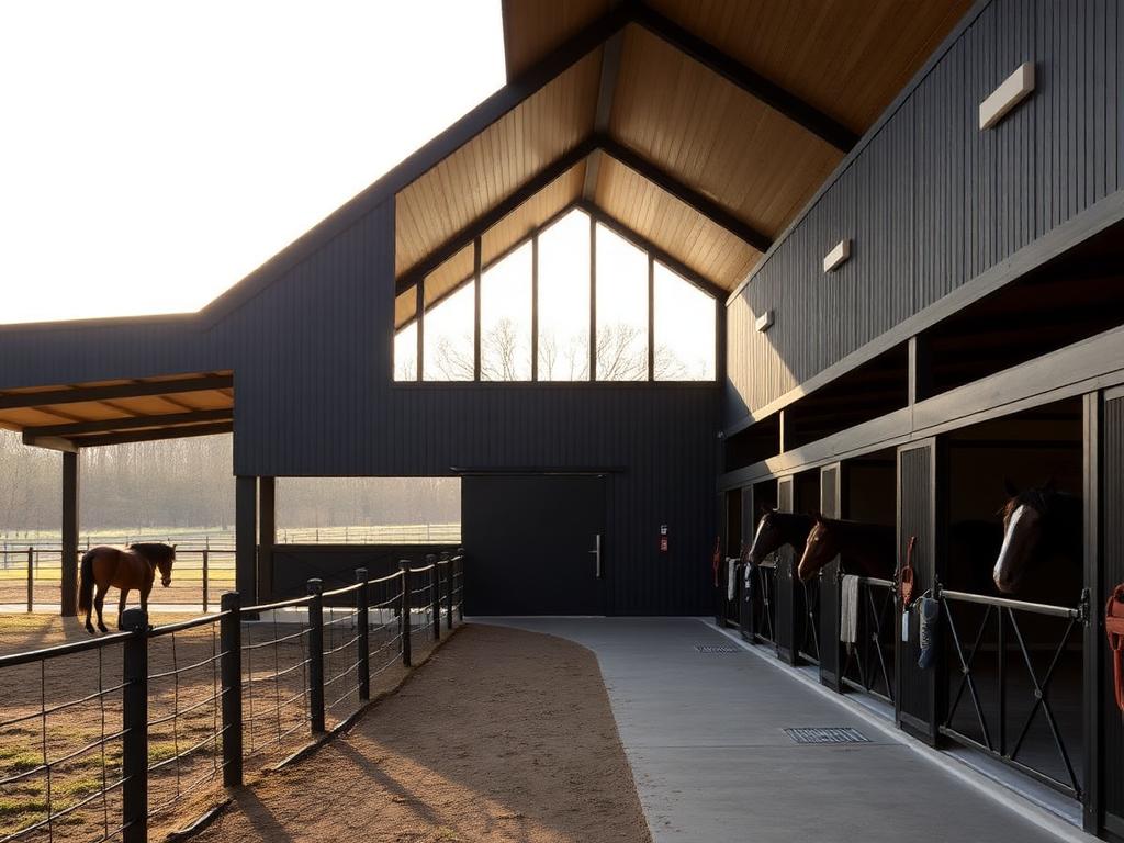 Panel-built agricultural building